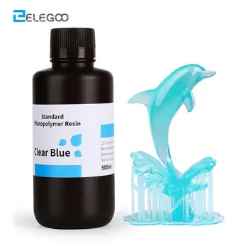 

ELEGOO 3D Printer Resin LCD UV-Curing Resin 405nm Standard Photopolymer Resin for SLA LCD 3D Printing 500ml Clear Blue