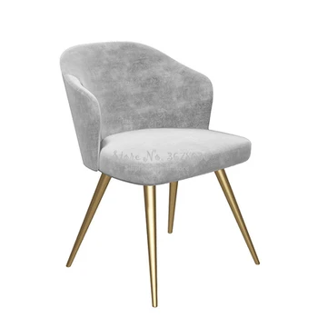 

Modern Luxury Postmodern Dining Chair Nordic Soft Velvet Chair Simple Back Armchair Leisure Chair Negotiation Chair
