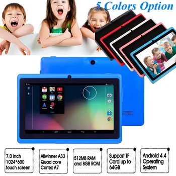 

7 Inch Quad Core Computer 8GB 512M Tablet PC Octa Core Android System 4.4.2 HD Intelligent With European Plug MP4 Tablet WiFi