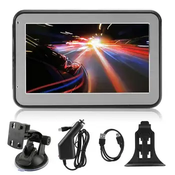 

fm verici Akozon GPS Navigator 4.3in Screen Universal Car GPS Navigator FM Transmitter araba aksesuar