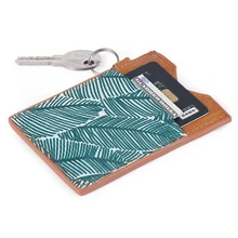 Унисекс из натуральной кожи с набивным рисунком мини портмоне тонкий кредитных банка ID карты чехол ключ держатель денег сумка маленькая эластичный бумажник