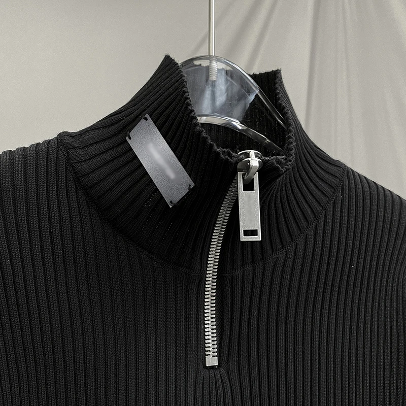 TWOTWINSTYLE Black Elastic Sweater For Women