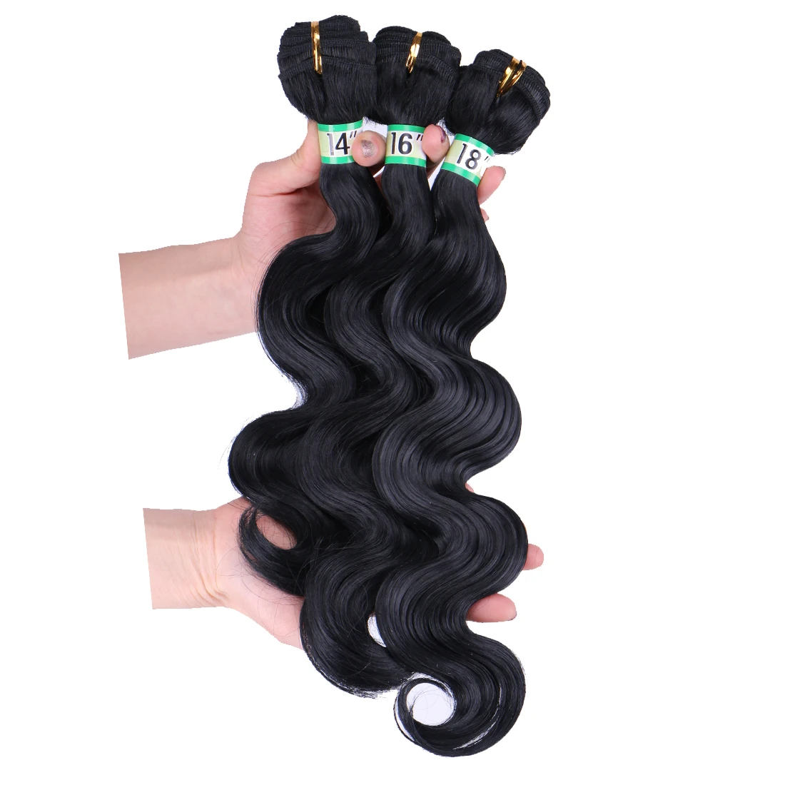 16-26 inches 100g/piece High Temperature Fiber Hair Extensions Color 613 Synthetic Hair Weft Body Wave Hair Bundles for Women 16-26 inches 100g/piece High Temperature Fiber Hair Extensions Color 613 Synthetic Hair Weft Body Wave Hair Bundles for Women