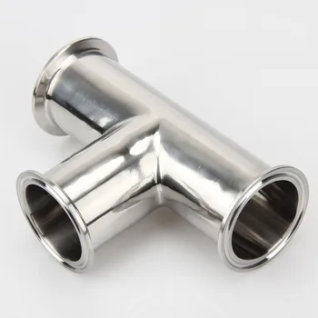 

Free shipping 2'' 63mm Sanitary Tri Clamp 3 Way Tee, Stainless Steel 304 Sanitary Ferrule Tee Connector Pipe Fitting Tri Clamp