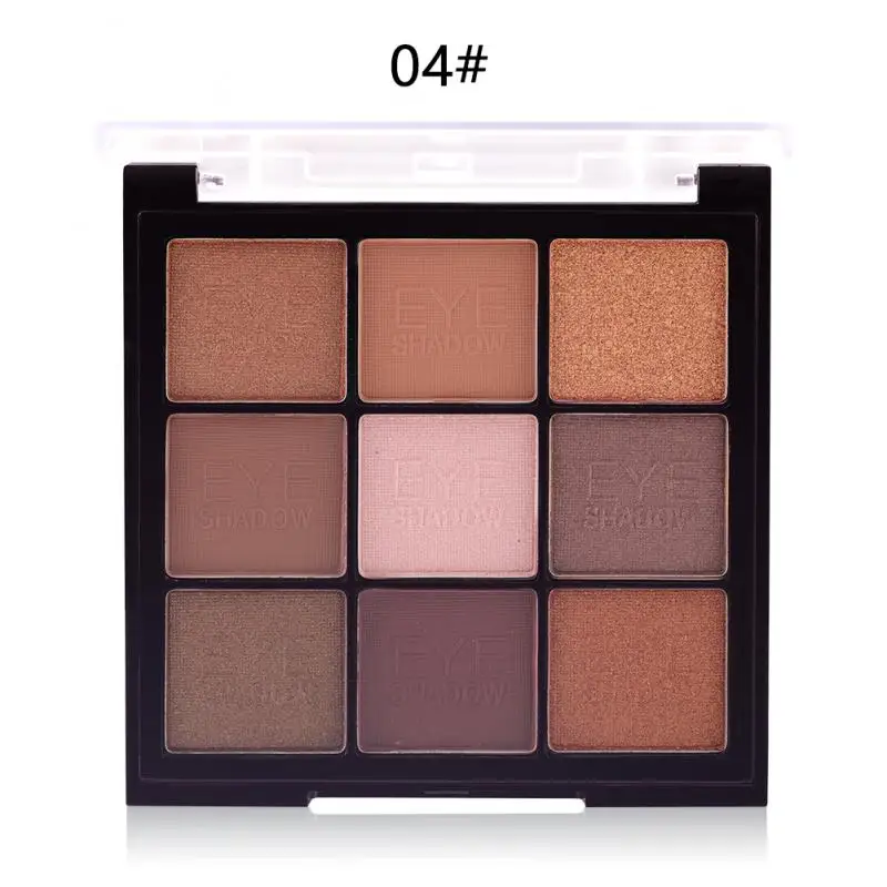 04 (9 colors) MISS ROSE, 9/18 цветов, блестящие тени для макияжа, палитра, матовая, блестящая, блестящая, алмазная палитра теней, пудра, пигмент, TSLM2 - Цвет: 04 (9 colors)