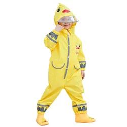 Combinaison imperméable à capuche pour enfants, dessin animé 3D, imperméable, une pièce, vêtements pour adolescents 