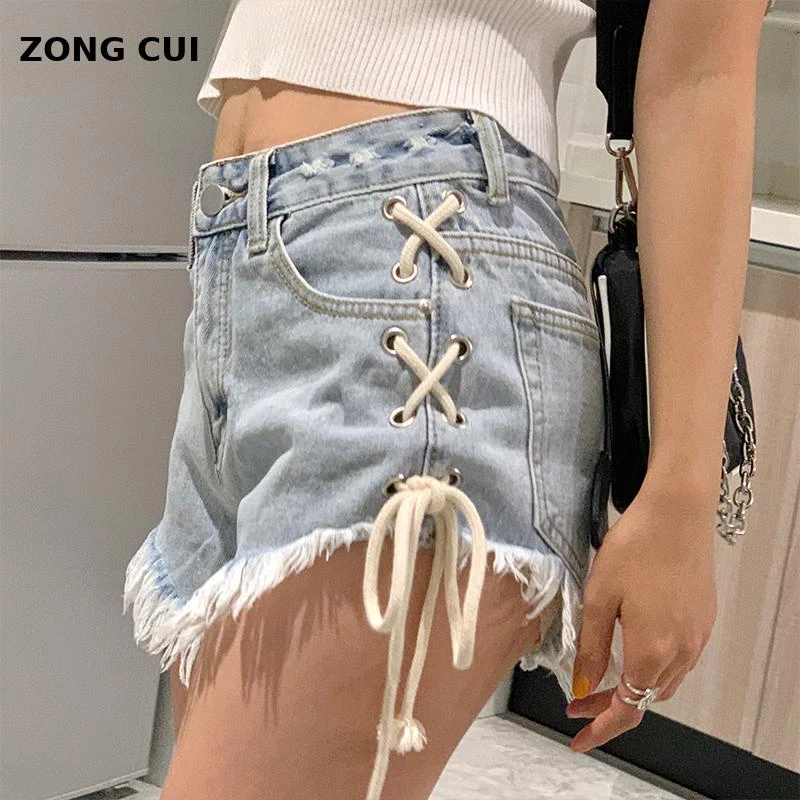 light blue hot pants