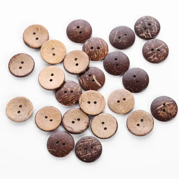 

24Pcs/Pack Classic coconut buttons 2-holes wooden button for sewing scrapbooking wood buttons