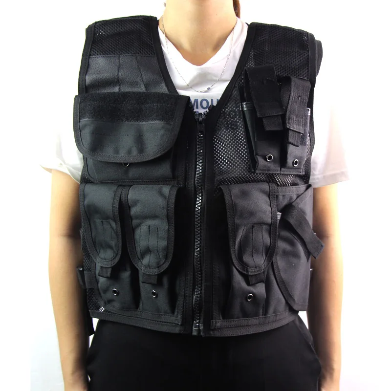 

Military Tactical Vest Hunting Combat Paintball Mesh Vest AAirsoft Gear Chest Rig Gun Holster Pouch Protective Equipment