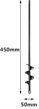 5x45cm Дропшиппинг заземление шнек отверстие экскаватор инструменты посадочная машина сверло забор Борер бензин пост отверстие экскаватор садовый инструмент - Цвет: 5x45cm