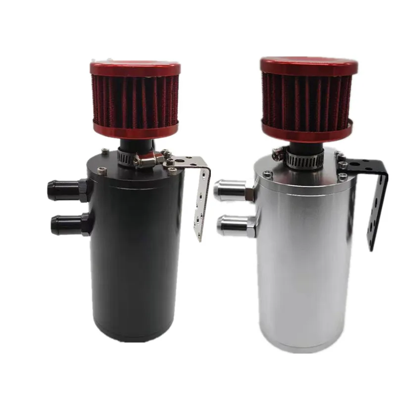 

SPSLD Baffled Aluminum Oil Catch Can Reservoir Tank / Oil Tank With Air Filter Universal 300ML