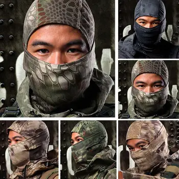 

Camouflage Breathable Mask CS CS Polyester Windproof Cycling Sports Outdoor Cover Game Mask C Tactical Balaclava Hat Headgear