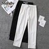 Special Price Trousers Women Hole Ankle-Length-Pants Harem-Pants Spring Oversize Elastic-Waist Stretchy 1005002074377335