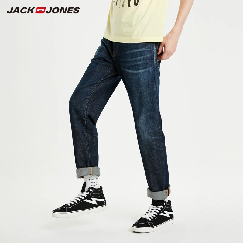JackJones мужские новые модные прямые хлопковые джинсы мужская одежда | 219132529|Джинсы|