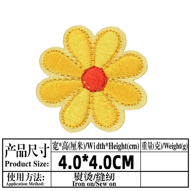 Flower Embroidered Patches for Clothing Thermoadhesive Badges Patch Thermal Stickers for Fabric Clothes Appliques Decoration 2262