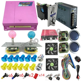 

Pandora Box 4S 815 in 1 DIY Arcade Kit Parts With Illuminated Joystick Button Power Supply Coin Selector/acceptor Amplifier