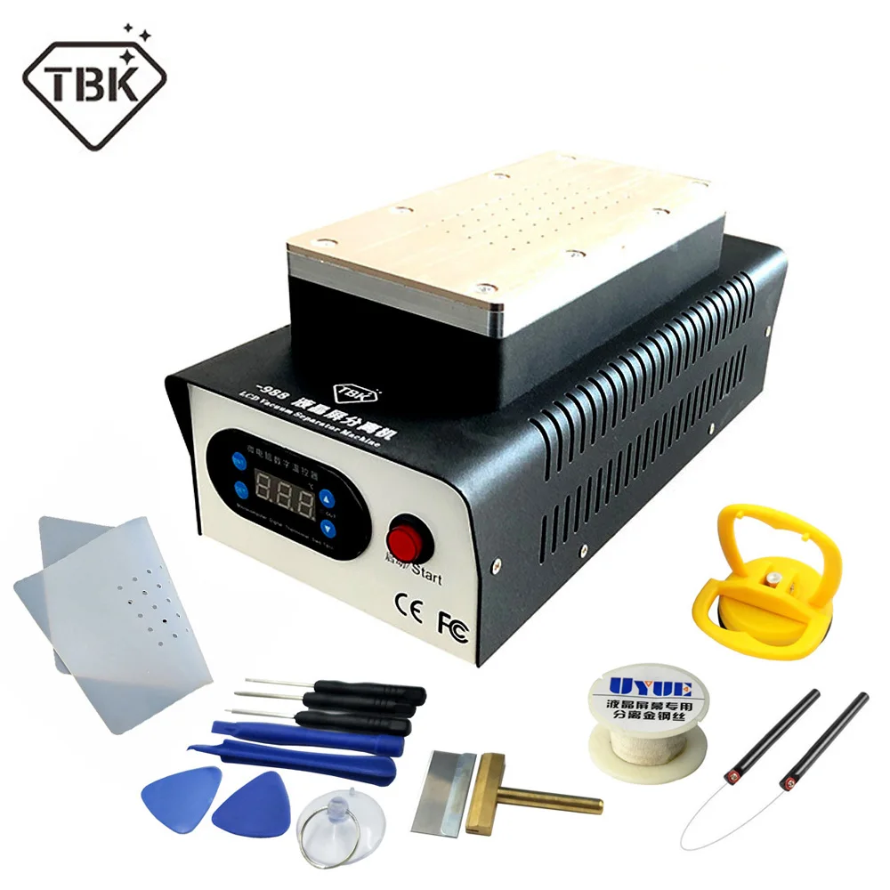 TBK 7 дюймов Встроенный двойной вакуумные насосы ЖК-дисплей Сенсорный экран сепаратор Набор для iPhone samsung Стекло ремонт
