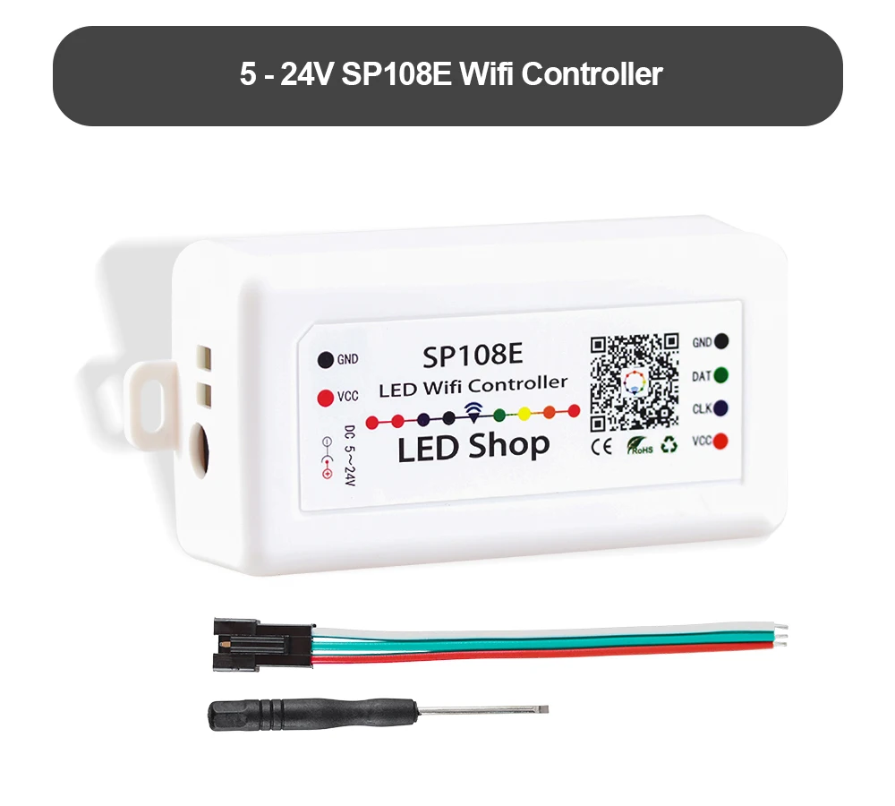 5-24 в контроллер мини 3Key RF 17Key 21Key Bluetooth музыкальный Wifi контроллер SP110E SP107E SP108E для светодиодной полосы пикселей ws2811 ws2812 - Цвет: SP108E Wifi