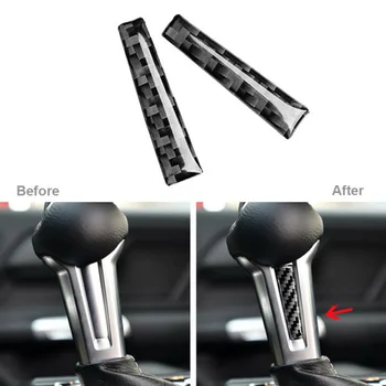 

Parts Gear Shift Trim Auto Interior Carbon Fiber Cover For Ford Mustang 2015-2019