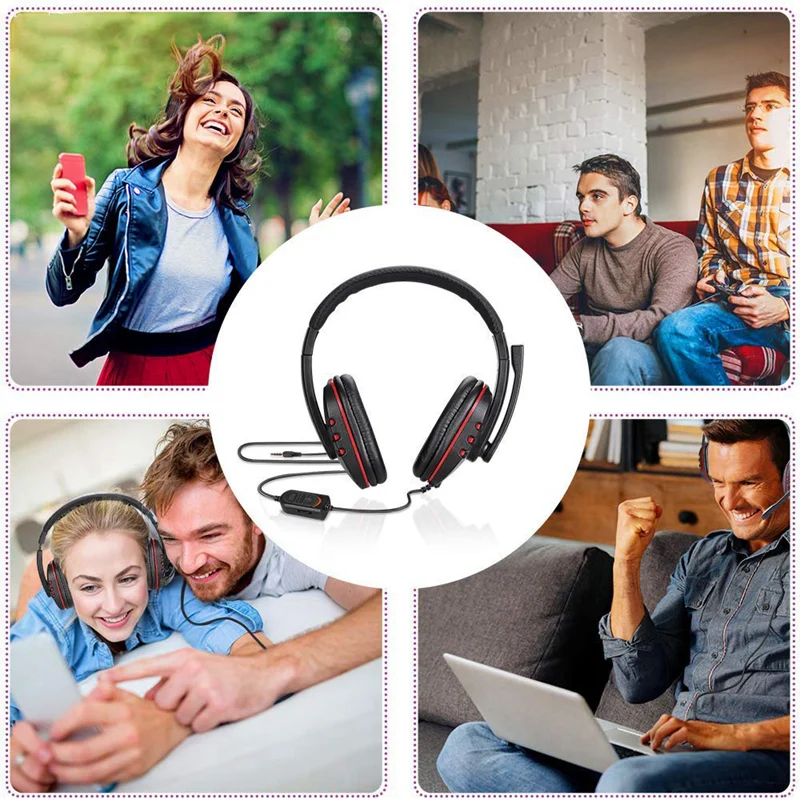 3 5mm Plug Gaming Headset Headphone with Microphone for PS4 Playstation Vita Mac Laptop Tablet Computer Mobile Phones