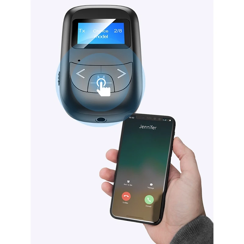 Bluetooth 5 0 Transmitter and Receiver LCD Display 3 5mm AUX Stereo USB Dongle Wireless Adapter for Car PC TV Headphone