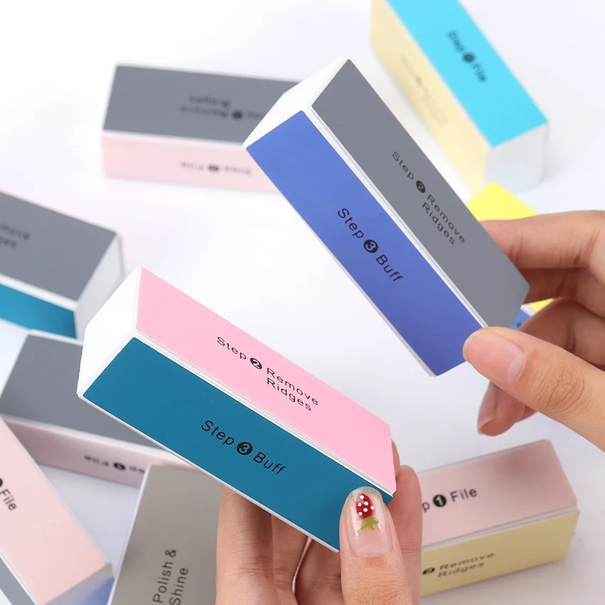 4 способа буферная полировка и шлифовка файлов акриловое педикюрное покрытие для маникюра полир Полирующий блок пилочки для ногтей