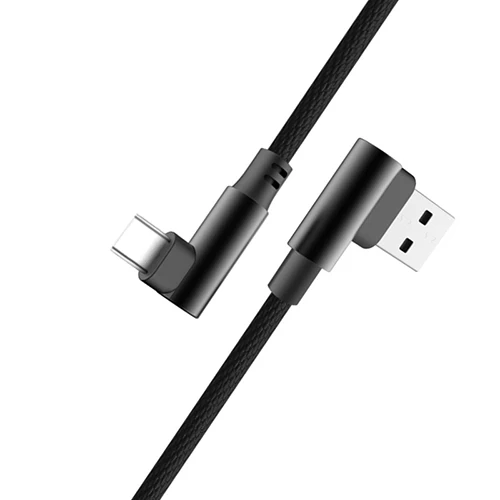 PHOMAX usb type C 5 Пак 90 градусов быстрая зарядка usb c кабель type-c шнур для передачи данных зарядное устройство для samsung S9 S8 Xiaomi mi8 7 huawei USB C - Цвет: Black