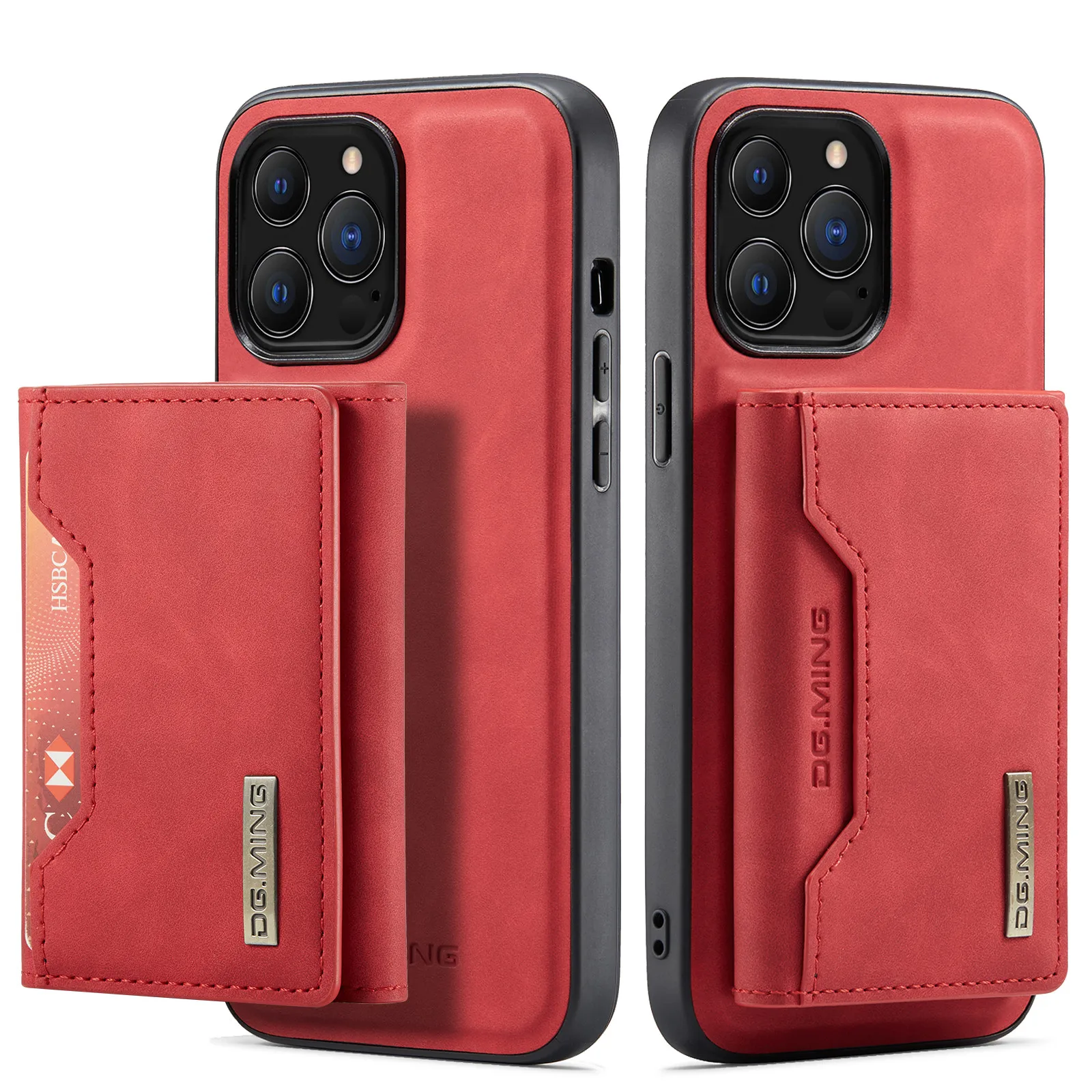 para iPhone, estojo de carteira com porta-cartão,