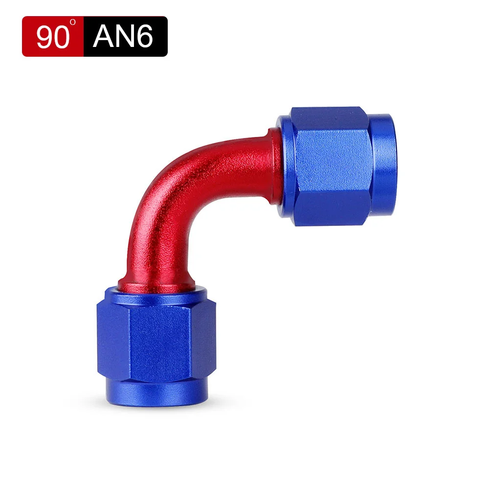 EMSea 2 stuks AN-10 Union Connector, AN10 schroefdraadkoppeling aluminium geanodiseerd (vrouwelijk naar vrouwelijk) brandstofslang fitting adapter