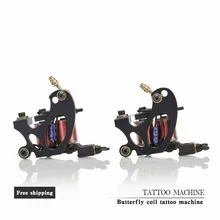 Профессиональная машина для татуировки с железной рамой, набор тату-катушек, шейдер, лайнер, катушка из чистой меди, Бабочка, тату-пистолет