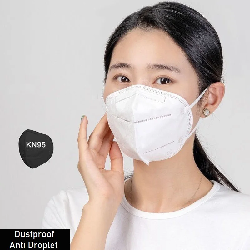 

KN95 N95 Mask 50 Pieces Masks Reusable For Adult Mask PM 2.5 Filter 95% of Particles Anti Antrodor Talgas Smong Powder Granules