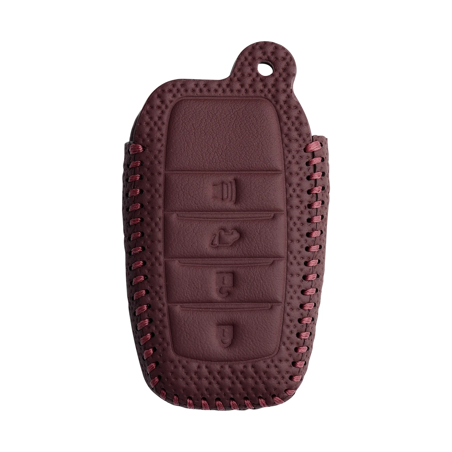 Leather Car Key Cover for Toyota Prado Camry Rav4 Fortuner Highlander 4 button Remote Case Keychain Keyless Replacement Shell