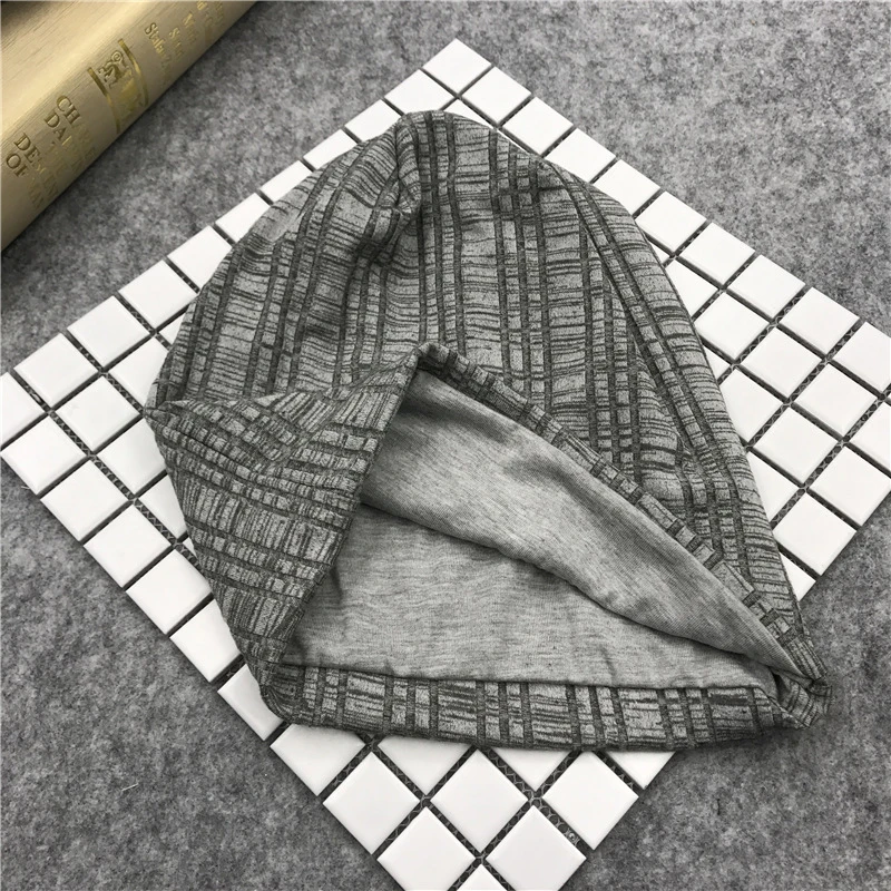 Хеджирующая шапка женская Skullies вязанные шапочки вязаная шапка s чепчик двухслойная хлопчатобумажная салфетка шапка, сезон осень-зима