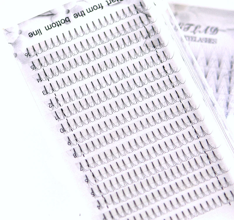 Цена 16 линий объем 3D наращивание ресниц ручной работы синтетические волосы русские объемные ресницы premade вентиляторы искусственная норка