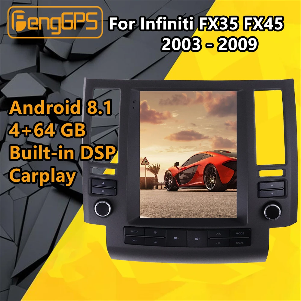 Автомобильный мультимедийный плеер для Infiniti FX FX35 FX45 2003 2009 Радио стерео экран Tesla