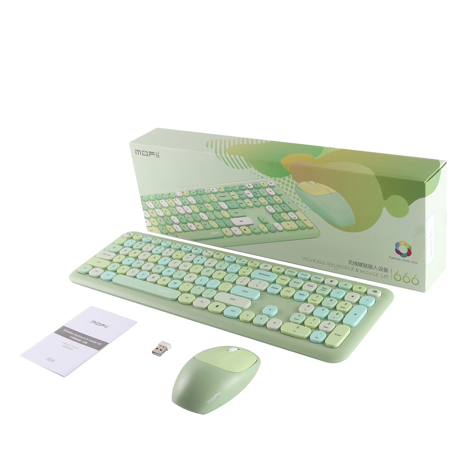 2.4g silencioso teclado sem fio rato combinação