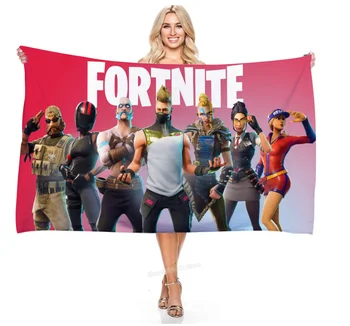 

Fortnites Beach Towel Game fortress night Digital Printing Rectangular shower Towel Microfiber Bath Towels Adult Travel Vacation