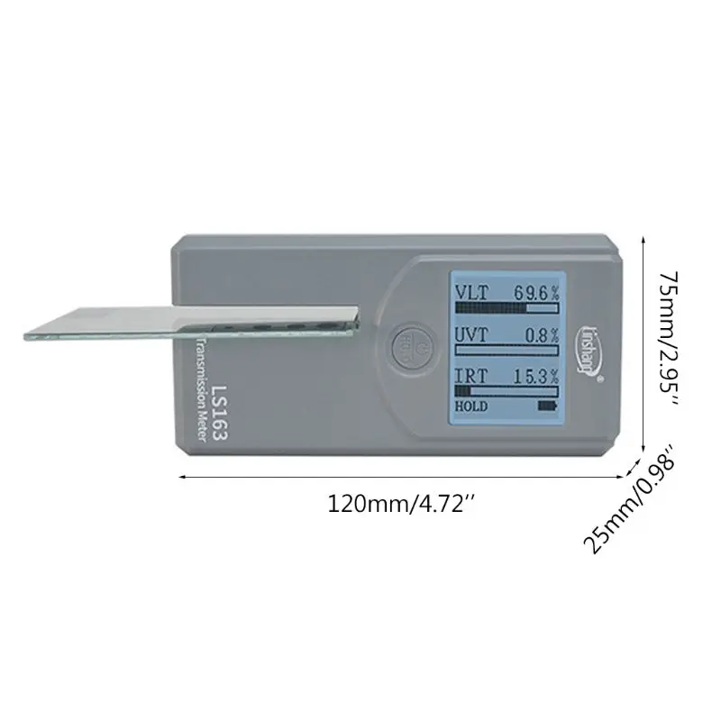 LS163 передатчик метр Солнечная пленка окно оттенок УФ ИК скорость отклонения VLT тестер 95AA