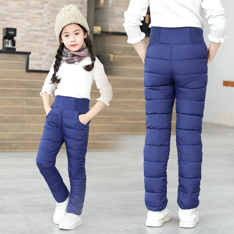 

Toddler Kid Boys Girls Winter Pants Cotton Padded Thick Warm Trousers Waterproof Ski Pants Pants For Boy 2-12 Year Girls Legging