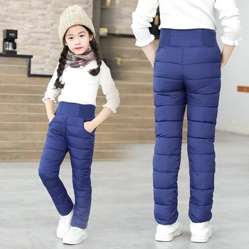 

Toddler Kid Boys Girls Winter Pants Cotton Padded Thick Warm Trousers Waterproof Ski Pants Pants For Boy 2-12 Year Girls Legging