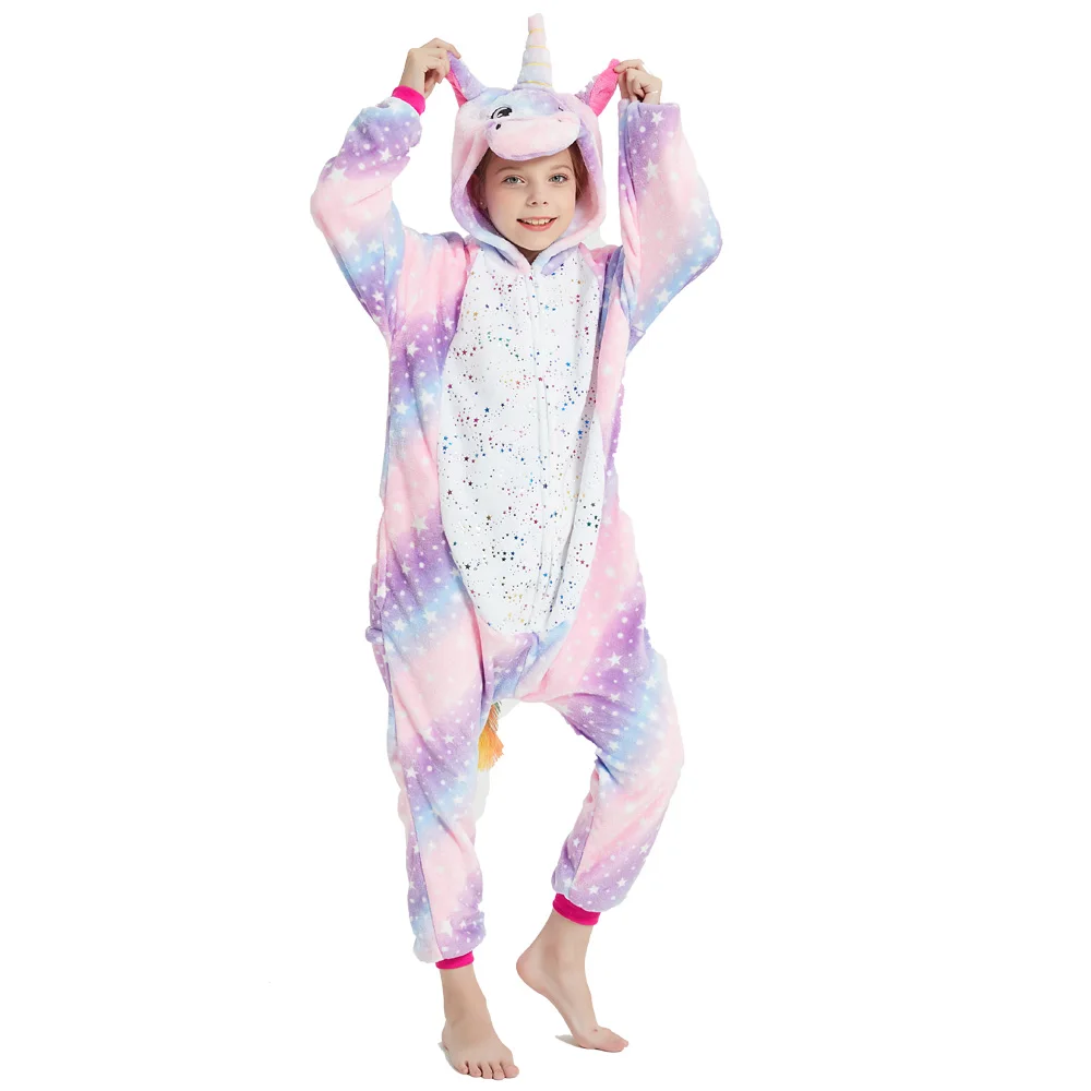 Boy Kigurumi Girls Unicorn Pajamas Animal Onsie Pajamas for 8-12Years Kids Sleepwear Homewear Nightwear Cosplay Costume Sleepy