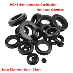 10pcs Double-side RoHS Rubber Grommets Electric Box Inlet/Outlet Cable Protector Seal Plug 3mm-25mm Non-toxic Odorless Rubber