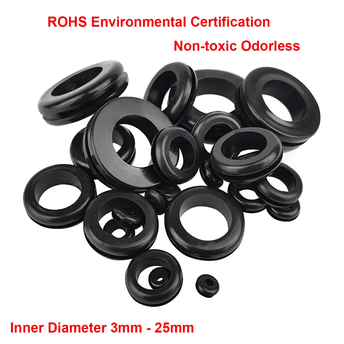 10pcs Doubleside Rubber Grommets Electric Box Inlet/outlet Cable