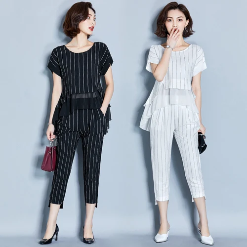 

Fashion Loose 2019 2 Pcs Set Korean Casual Vintage Pocket Two Piece Set Plus Size Irregular Brief Summer Set Women