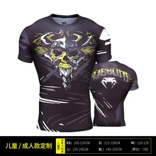 ММА футболка мужские спортивные майки боксерская рубашка с принтом компрессионная быстросохнущая Муай Тай предориан джиу джицу одежда для бокса