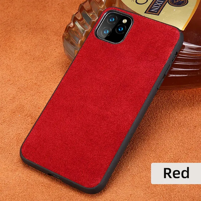 Замшевый кожаный чехол для телефона Apple iPhone 11 11Pro 11 Pro Max X XR XS Max 6p 6s p 7p 8 p 6 6s 7 8 plus - Цвет: H1694