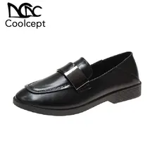 Coolcept/Модная женская обувь на плоской подошве; стильная обувь нейтрального стиля с металлическим ремешком; женская модная повседневная обувь высокого качества; Размеры 35-39