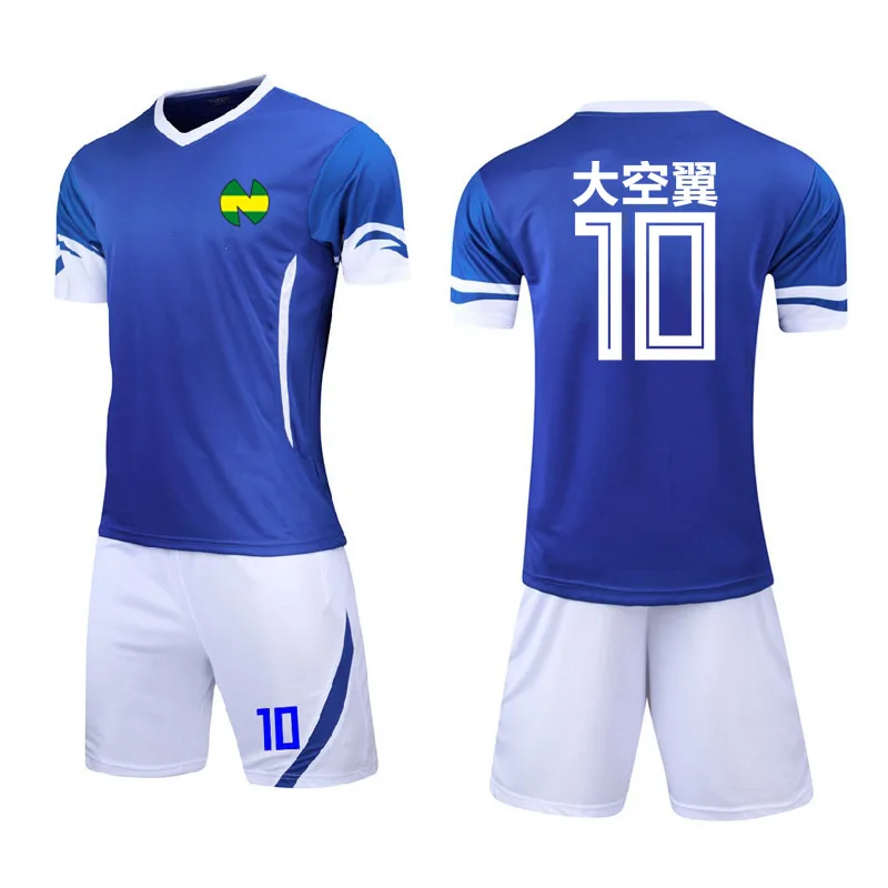 Adult Children Adult Anime Captain Tsubasa Ozora Tsubasa Football Jersey Cosplay Costume No.10 Top Shorts Suit Jerseys Halloween