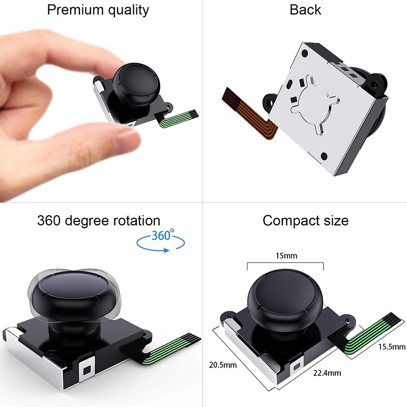 2 Pack 3D Joycon замена джойстика ABLEWE аналоговый Набор для ремонта большого пальца Joy Con
