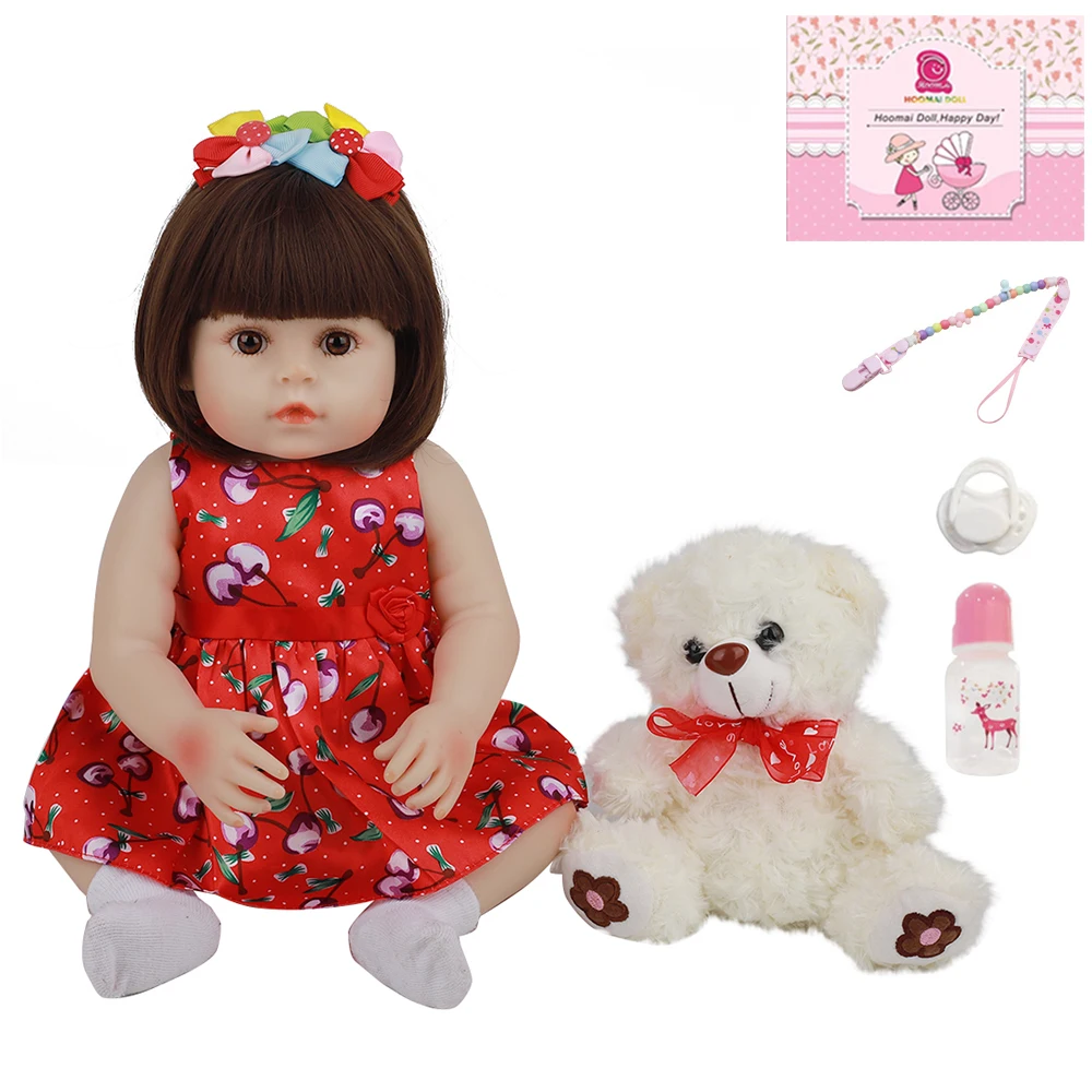 48 см милые куклы Bebe Reborn реалистичные силиконовые игрушки для тела на ночь новые